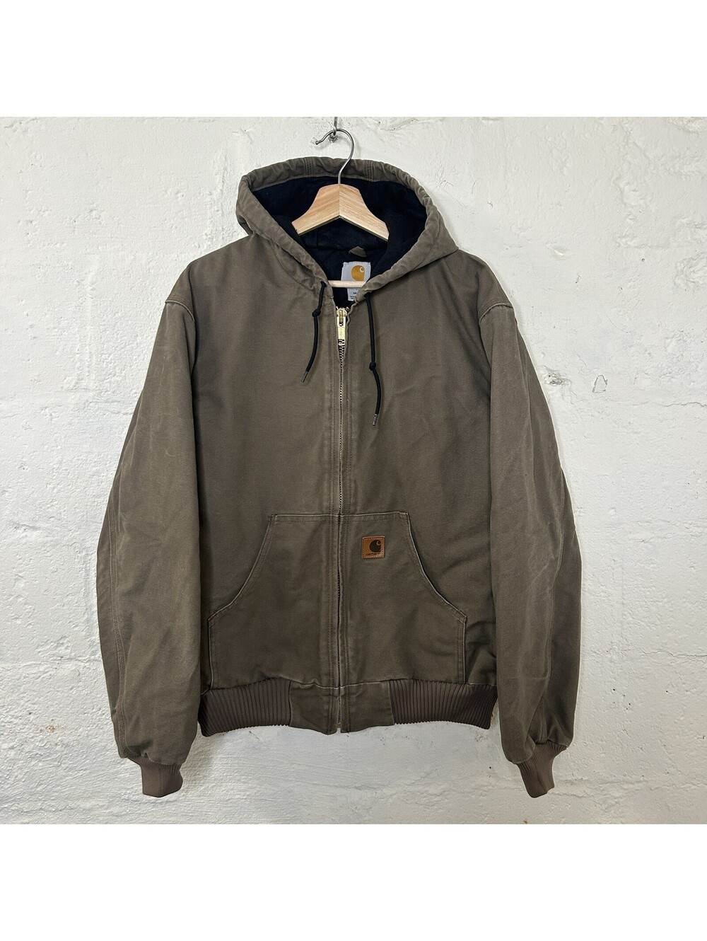 Y2K Carhartt Quilted Hooded Active Jacket “Lumber Brown”